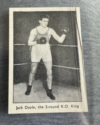 RARE 1930 Amalgamated Press JACK DOYLE BOXING CARD VG. (A) - Image 1 of 2