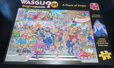 WASGIJ 34 A PIECE OF PRIDE 1000 PIECE JIGSAW Edge Pieces Separated - Image 1 of 4