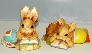 Figura Woodlander ALEX & Sue Moorcraft Gres Conejo Libros Estudiante Lote de 2 - Imagen 1 de 11