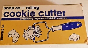 Rowoco Rolling Snap-on Cookie Cutter Art Mold - 15 Shapes - Picture 1 of 3
