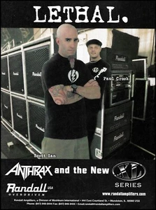 Anthrax Scott Ian Paul Crook 2001 Randall XL Series ad guitar amp advertisement - Picture 1 of 3