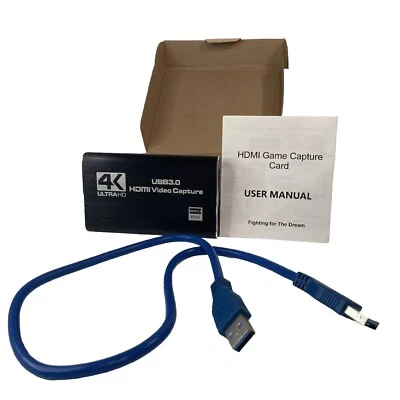 4K Audio Video Capture Card, USB 3.0 HDMI Video Capture Device Full HD Recording - Image 1 of 4