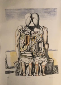 Gli Archeologi, 1970 Original Hand Signed Lithograph by Giorgio De Chirico - Picture 1 of 4