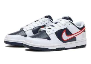 W Nike Dunk Low PRM WHite/University Red-Obsidian Size 6 - Picture 1 of 6