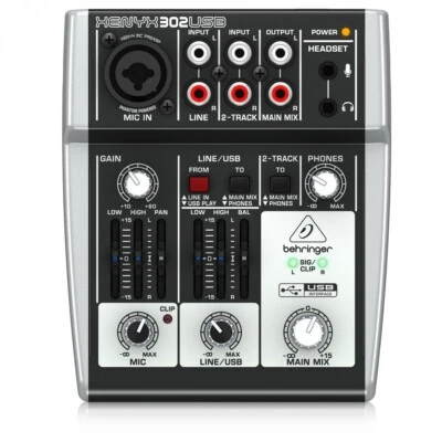 Behringer Xenyx 302USB Mixer - 5-Input USB Mic Preamp Audio Interface - 3YR WRTY - Image 1 of 4