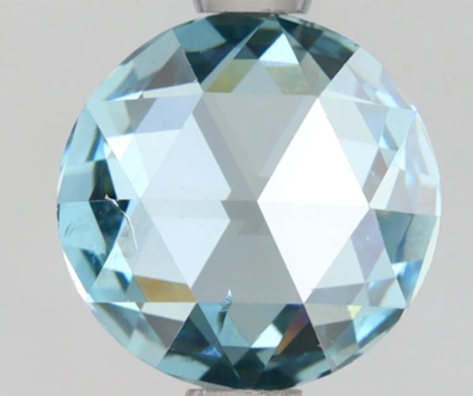 1.45 CT Blue Round Rose Cut Lab Grown Diamond For Ring - Image 1 of 1