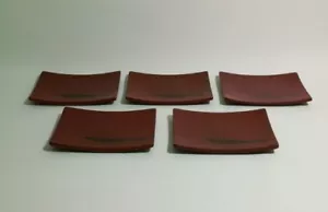 Set di 5 piccoli piatti quadrati GOLD CRAFT pesce giapponese moderno - Foto 1 di 6