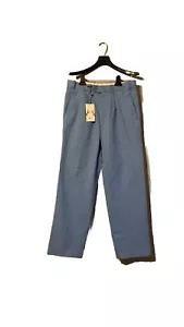Peter Christian Blue Flat Front Trousers. Size 32” By 27”. NWT - Picture 1 of 9