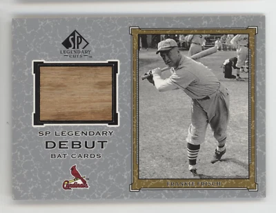 Frankie Frisch 2001 Upper Deck SP Legendary Debut Bat. D-FF. St. Louis Cardinals - Image 1 of 2