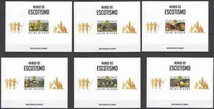 LX161 IMPERF 2016 GUINEA-BISSAU UCCELLINI DA SCOUTING FARFALLE CARTONE UV 6BL MNH - Foto 1 di 2