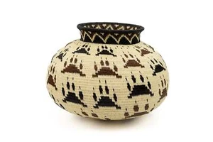 Mountain Lion Paw Woven Basket - Picture 1 of 10