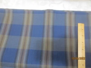 4 yds x 44" Vintage Catholic School Blue Gray Cotton Plaid skirt jumper fabric - Picture 1 of 4