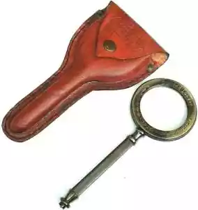 Antike Lupe massiv Messing Vintage Lupe maritim Sammlerstück - Bild 1 von 4