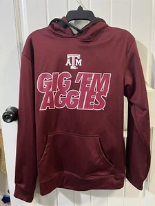 Aggies Hoodie Maroon Adult Size Small Texas A&M Gig ‘Em - Picture 1 of 3
