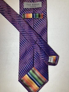 Ted Baker pink iridescent silk tie - Picture 1 of 3