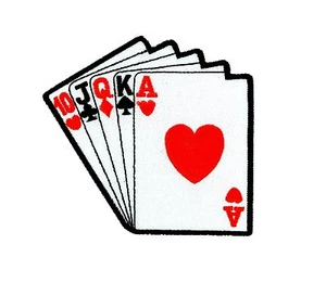 Patch Aufnäher Aufnäher Stickerei Thermo Kartenspiel Biker - Bild 1 von 1