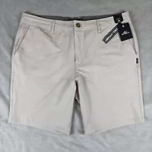 O'Neill Hyperdry Shorts Mens 40 Khaki Hybrid Stretch Standard Fit At the Knee 20 - Picture 1 of 12