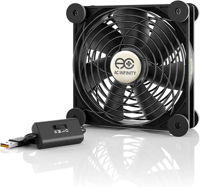 Ultra-Quiet USB Cooling Fan 4.7" AV Equipment Cooler Adjustable Speed Dual-Ball - Image 1 of 4