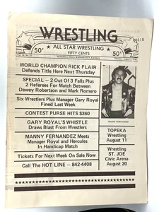 1982 NWA All Star Wrestling Program Memorial Hall Kansas City Flair, Abdullah - Picture 1 of 4