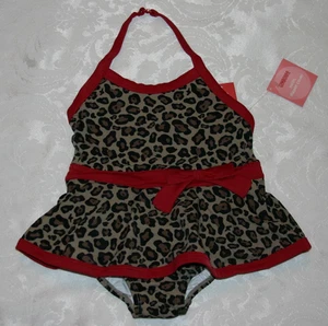 Gymboree  GIRL DETECTIVE Glamour Kitty Leopard Print Swimsuit NWT 3T - Picture 1 of 4