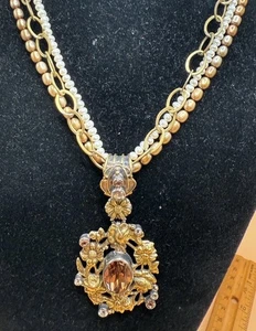 Vintage Echo Of The Dreamer Sterling Silver Statement Necklace Margaret Thurman - Picture 1 of 10