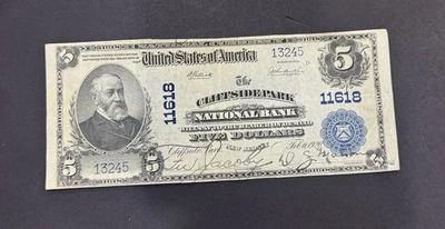 1902 $5 The First National Bank Of Town Of Union, New Jersey 11618 First Title - Image 1 of 4