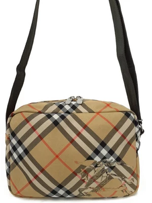 Bolso Bandolera Burberry Check 80913201 Bolso de Hombro Beige Poliéster #T1071 Foto 1 de 4