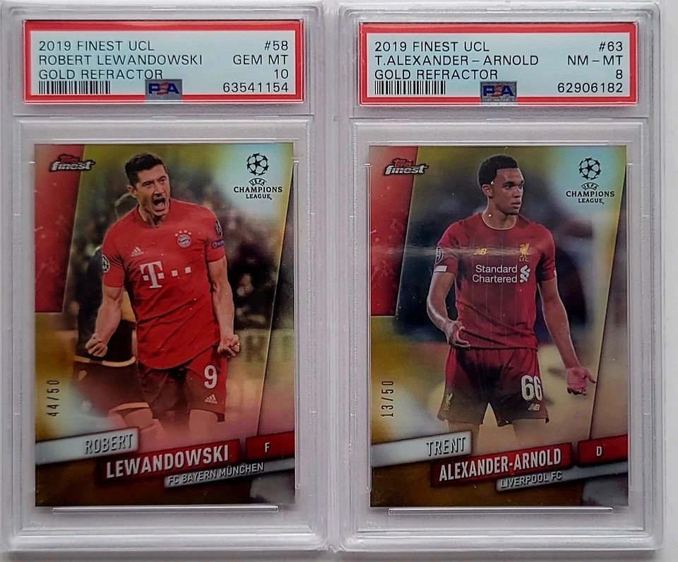 2019-20 Topps Finest UEFA Champions League UCL Base Gold Refractor /50 - Graded - Image 1 of 1