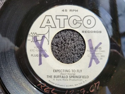 BUFFALO SPRINGFIELD EXPECTING TO FLY WHITE LABEL PROMO WLP NEIL YOUNG - Image 1 of 2