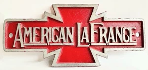 American LaFrance Fire Truck Equipment Emblem 8”x 3.5" Circa 1920-1950 Vintage - Picture 1 of 6