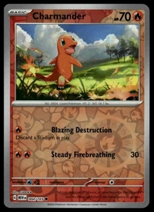 SV: Scarlet & Violet 151 #004/165 Charmander Reverse Holo - Picture 1 of 2
