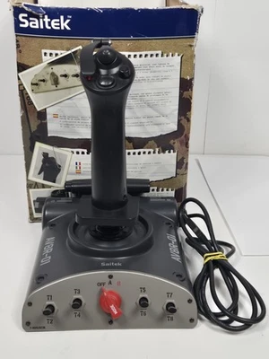 Saitek AV8R-01 Aviator USB Dual Throttle PC Joystick Controller - Image 1 of 4