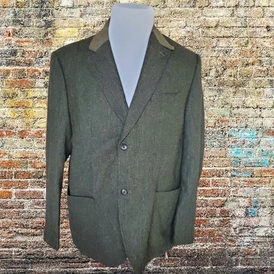 PJ PAUL JONES Corduroy Sport Coat Blazer Two Buttons Green Men's Xl Suit Jacket - Image 1 of 4