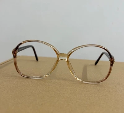 Monturas redondas de colección Luxottica Candice marrón de gran tamaño Italia Hipster Foto 1 de 4