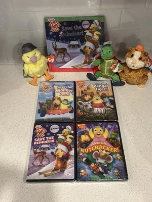 Wonder Pets 全新 Linny、Ming Ming & Tuck Ty 娃娃套装 带书和 4 张 DVD! — 第 1/4 张图片