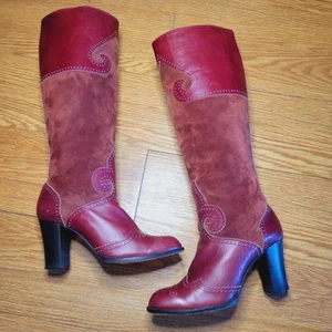Yves Saint Laurent Vintage 70er Wildleder/Leder Stiefel Russian Collection Gr. 6,5 - Bild 1 von 24