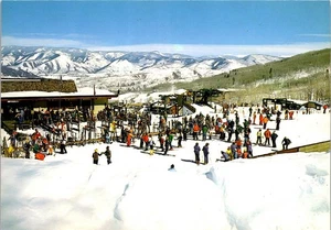 Vintage Colorado CO Postcard Large Group of Ski School Snowmass Village  - Picture 1 of 3