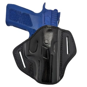 OWB Open Top Concealable Leather Belt Holster W/ Comfort Tab Fits Walther P99 - Picture 1 of 5