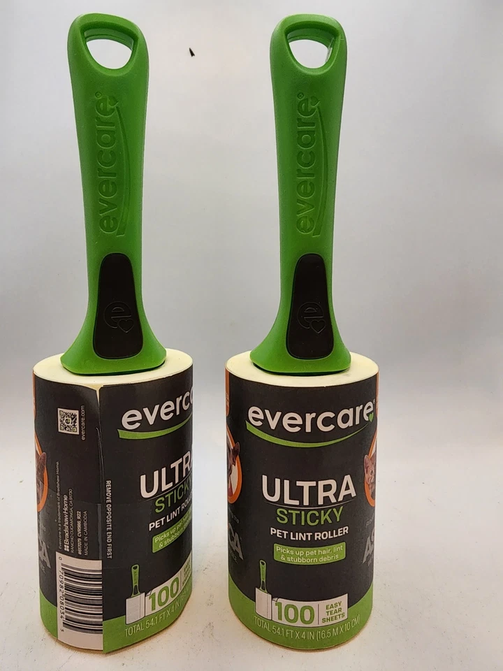 (Paquete de 2) Rodillo de pelusa Evercare Pet Extreme Stick Plus 100 hojas Foto 1 de 1