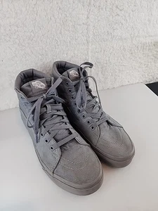 Vans Off The Wall Sk8 Hi Grigio Unisex Taglia M 6,5 W 8 - Foto 1 di 8