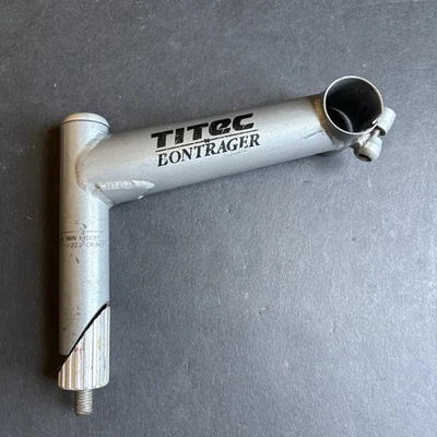 复古 90 年代 BONTRAGER TITEC Mtb Stem 1" 22.2 羽毛钢 125 毫米 25.4 夹 Race Lite — 第 1/4 张图片