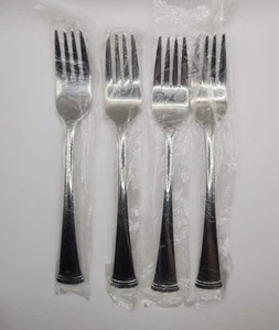 Oneida Dorchester Stainless Glossy 18/10 Flatware Dinner Forks Lot of 4 (7inch)