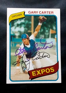GARY CARTER MONTREAL EXPOS HOF CATCHER SIGNED AUTOGRAPHED 1980 BASEBALL CARD - Picture 1 of 3