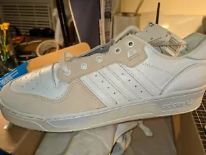 Adidas Mens Rivalry Low EG5148 White Beige New Tennis Basketball Shoes - Picture 1 of 3