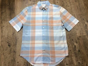 Mens Gant Loose Fit S/slv Cotton Check Shirt Size L Vgc M1 - Picture 1 of 8