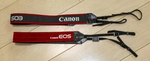 [Excellent] Canon EOS Red&Black Genuine Camera Shoulder Neck Strap from JAPAN - Picture 1 of 4