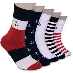 Damen Socken MARITIM (Bund 5 oder 10 Paar) rot blau weiß Komfortbund ohne Gummi - Bild 1 von 7
