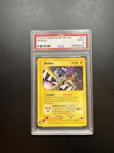 2003 Pokemon Skyridge Raikou Non-Holo Rare #28 - PSA 9 MINT - Picture 1 of 2