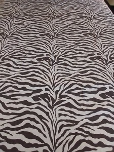 Pottery Barn Teen Twin XL Sheet Set Dark Brown Funky Zebra Flat & Fitted Sheets - Picture 1 of 13