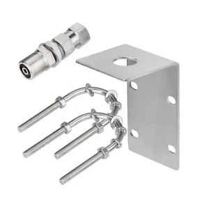 Heavy-Duty SS Antenna Mount for UHF/VHF/CB Includes Adapter & U-Bolts 16mm Hole - Afbeelding 1 van 13
